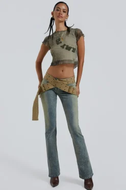 Jaded London Jeans*Strap Up Stonewash Jeans
