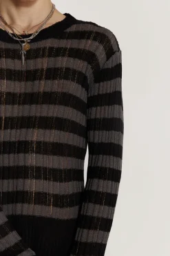 Jaded London Knitwear*Striped Eclipse Jumper