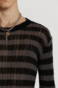 Jaded London Knitwear*Striped Eclipse Jumper