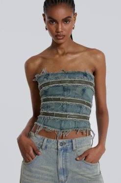 Jaded London Corsets*Sub-Rosa Denim Corset Top