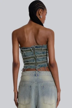 Jaded London Corsets*Sub-Rosa Denim Corset Top