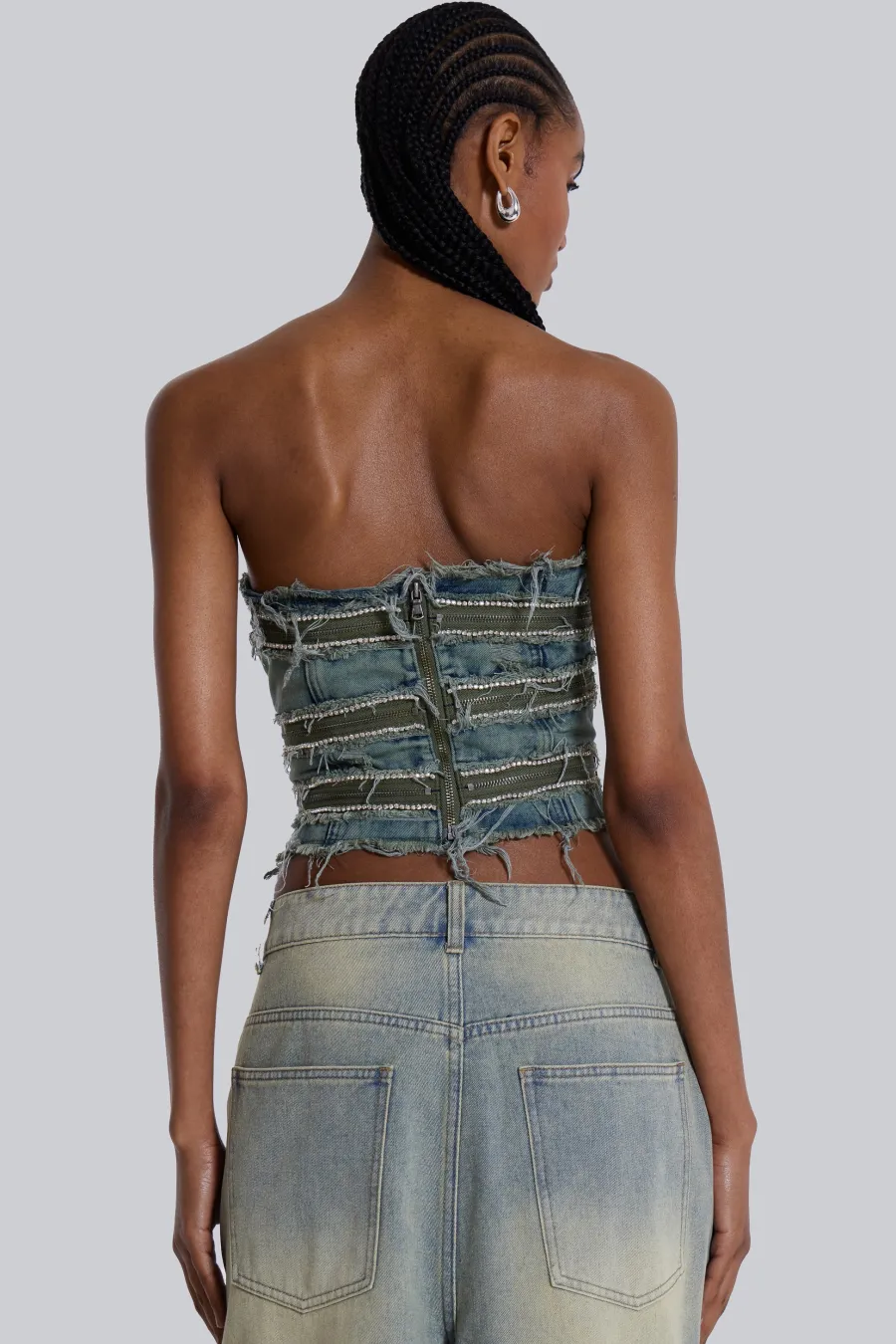 Jaded London Corsets*Sub-Rosa Denim Corset Top