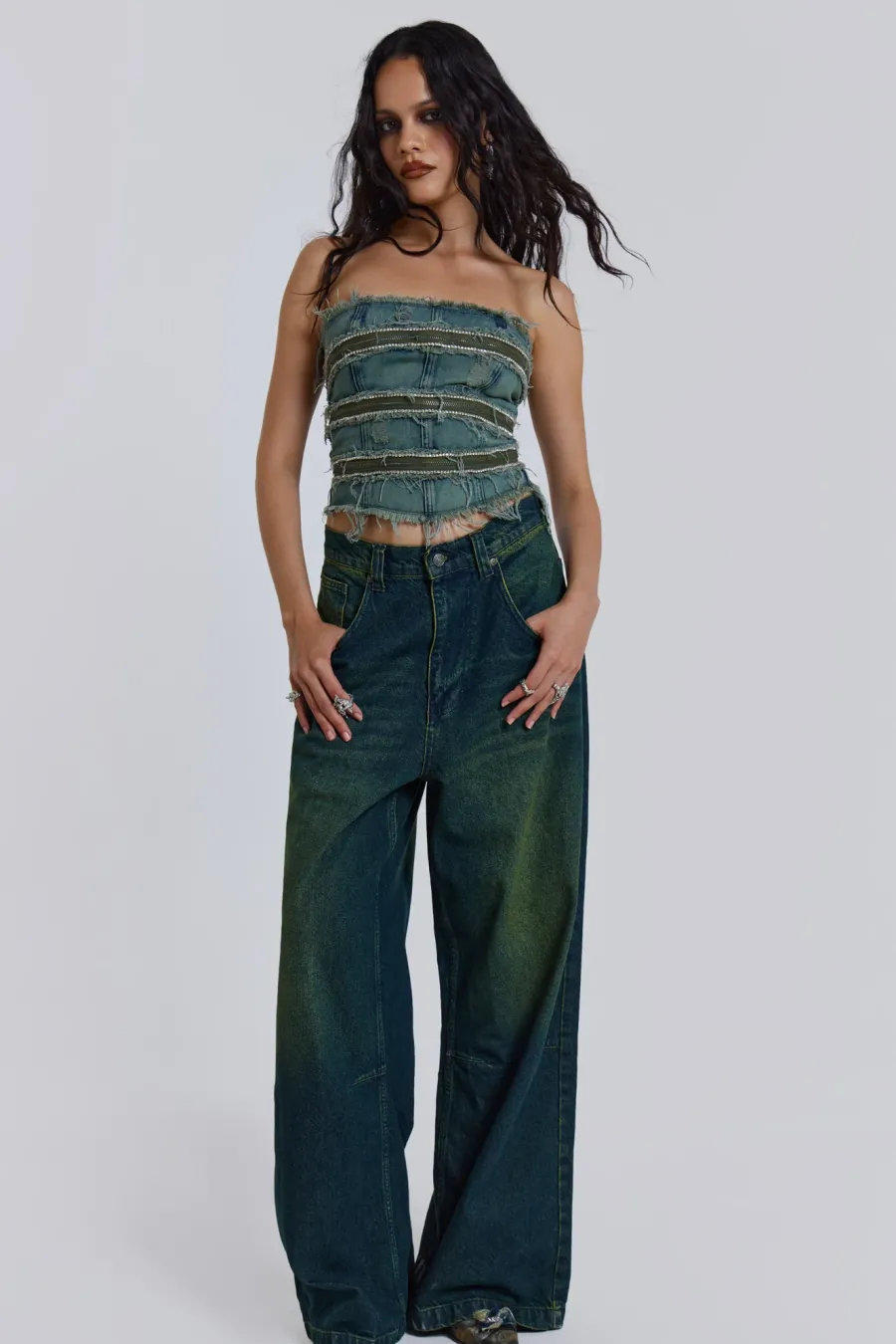 Jaded London Corsets*Sub-Rosa Denim Corset Top