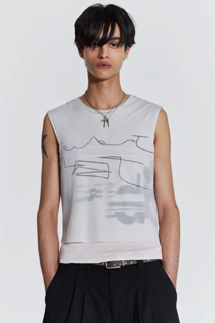 Jaded London Vests*Surge Layered Tank