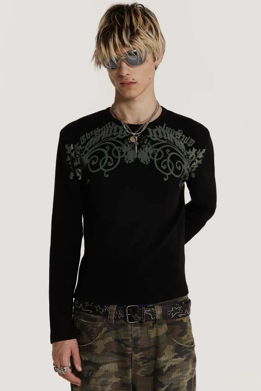 Jaded London T-Shirts*Tainted Long Sleeve Tee