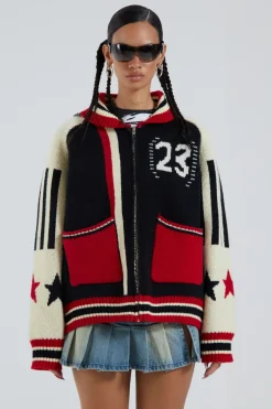 Jaded London Knitwear*Team 23 Knitted Zip Through