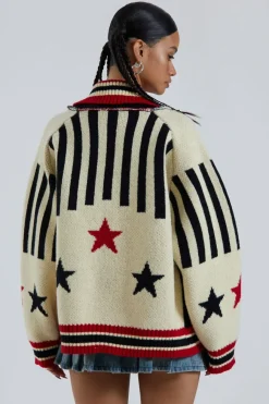 Jaded London Knitwear*Team 23 Knitted Zip Through