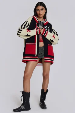 Jaded London Knitwear*Team 23 Knitted Zip Through