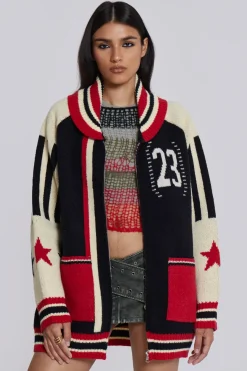 Jaded London Knitwear*Team 23 Knitted Zip Through