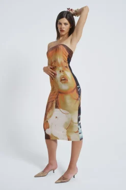 Jaded London Midi Dresses*Teased Multi-Wear Bodycon Slip Midi Dress