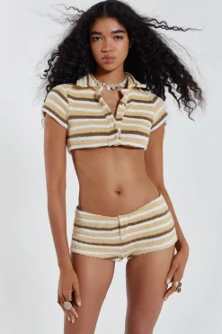 Jaded London *Thalia Towelling Crop Top