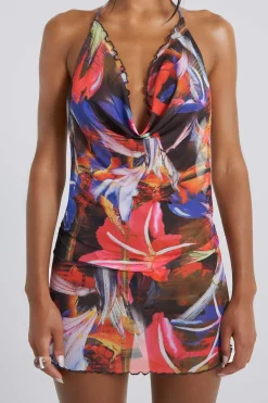Jaded London Mini Dresses*Tropical Haze Backless Mini Dress