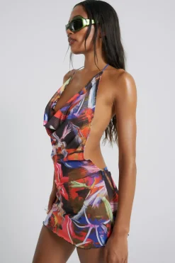 Jaded London Mini Dresses*Tropical Haze Backless Mini Dress