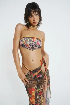 Jaded London Bikini Tops*Untamed Bandeau Scarf Bikini Top