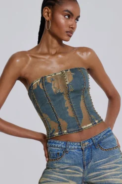 Jaded London Corsets*Vega Denim Corset Top