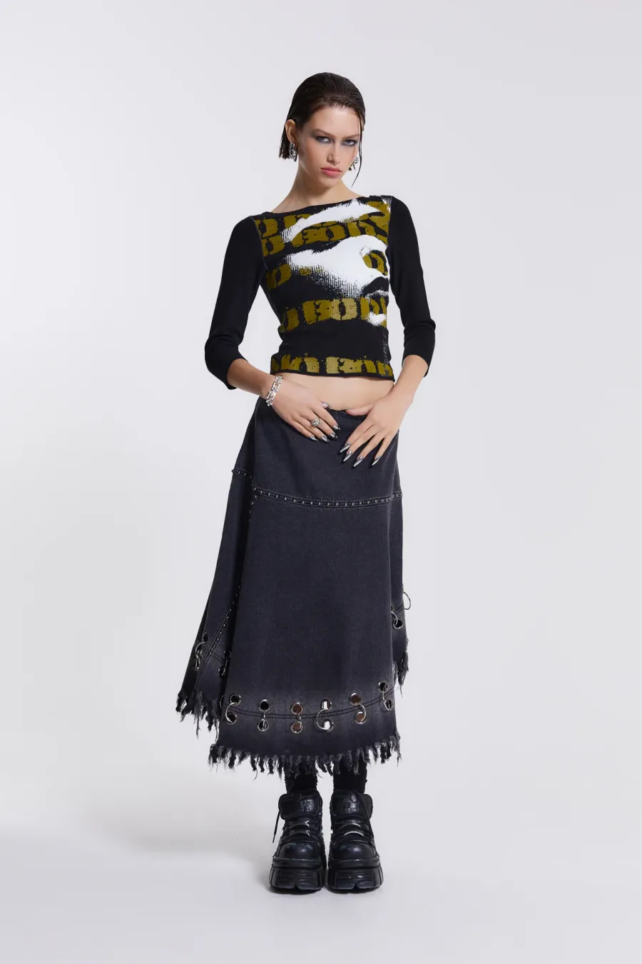 Jaded London Midi Skirts*Vendetta Denim Midi Skirt