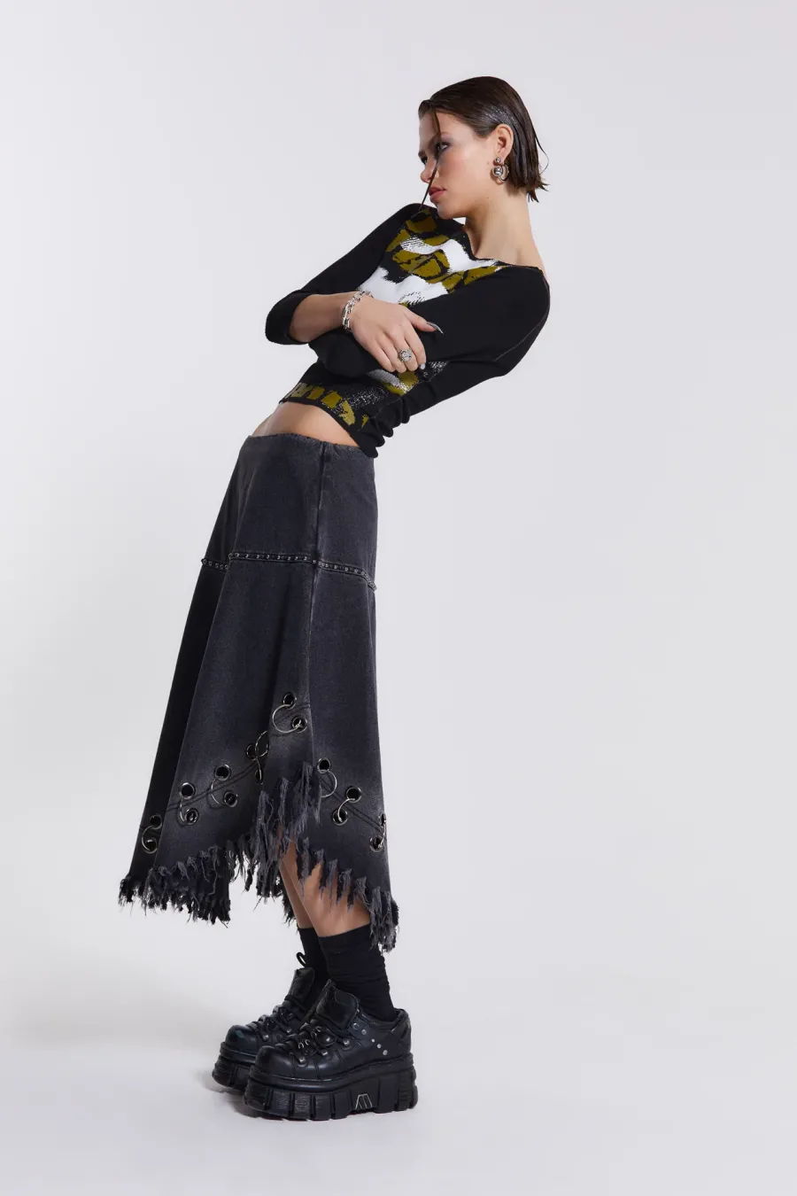 Jaded London Midi Skirts*Vendetta Denim Midi Skirt
