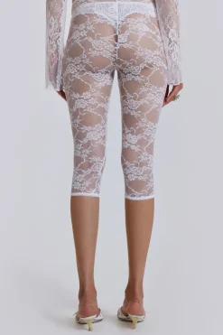 Jaded London Shorts & Jorts*Venice Lace Pedal Pushers In White