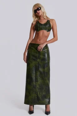 Jaded London *Venom Faux Leather Bralette Top