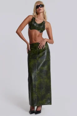 Jaded London *Venom Faux Leather Bralette Top