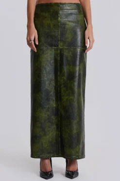 Jaded London *Venom Faux Leather Maxi Skirt