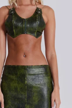 Jaded London *Venom Faux Leather Maxi Skirt