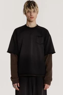 Jaded London T-Shirts*Villain Layered Sweat