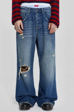 Jaded London Colossus Jeans*Vintage Blue Colossus Flare Jeans