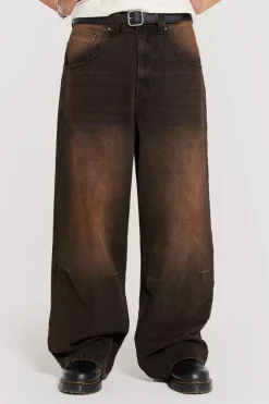 Jaded London Colossus Jeans*Vintage Brown Colossus Fit Jeans