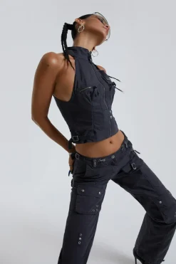 Jaded London *Vintage Grey Low Rise Cargo Pants
