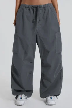 Jaded London Trousers*Vintage Grey Parachute Cargo Pants