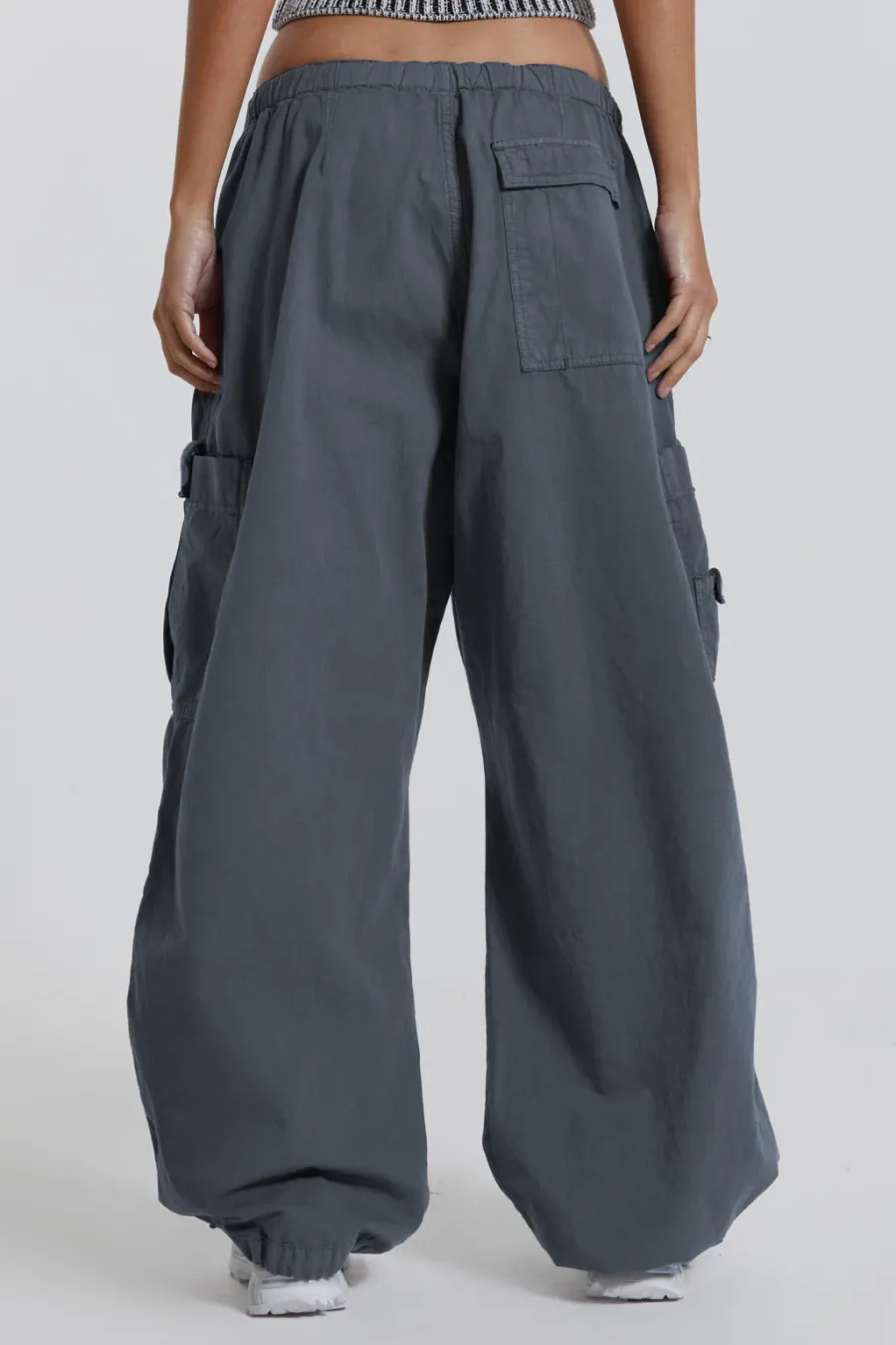 Jaded London Trousers*Vintage Grey Parachute Cargo Pants