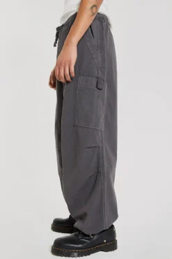 Jaded London Parachute Pants*Vintage Grey Parachute Cargo Pants
