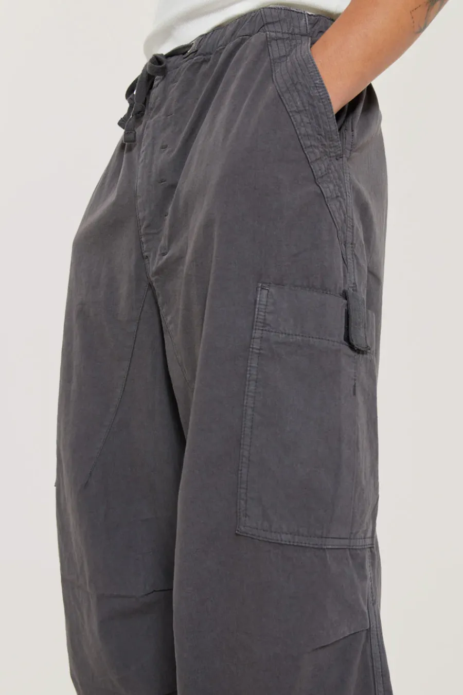 Jaded London Parachute Pants*Vintage Grey Parachute Cargo Pants