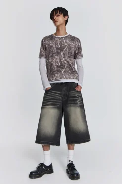 Jaded London Denim Jorts*Washed Black Colossus Jorts