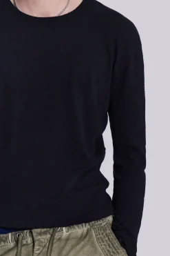 Jaded London T-Shirts*Washed Black Long Sleeve Slub