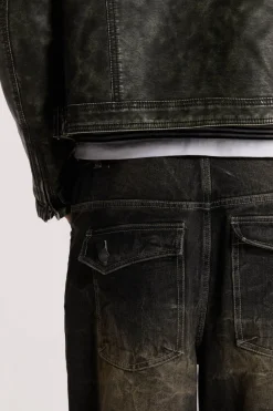 Jaded London Baggy Jeans*Washed Black Razor Jean