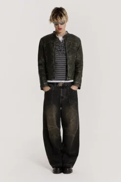 Jaded London Jeans*Washed Black Razor Jean