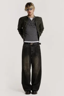 Jaded London Jeans*Washed Black Razor Jean