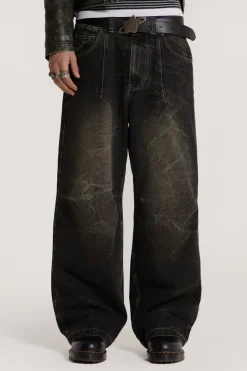 Jaded London Jeans*Washed Black Razor Jean