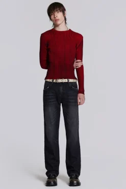 Jaded London Jeans*Washed Black Reed Jeans