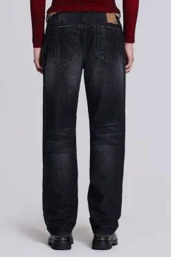 Jaded London Slim/Straight Jeans*Washed Black Reed Jeans