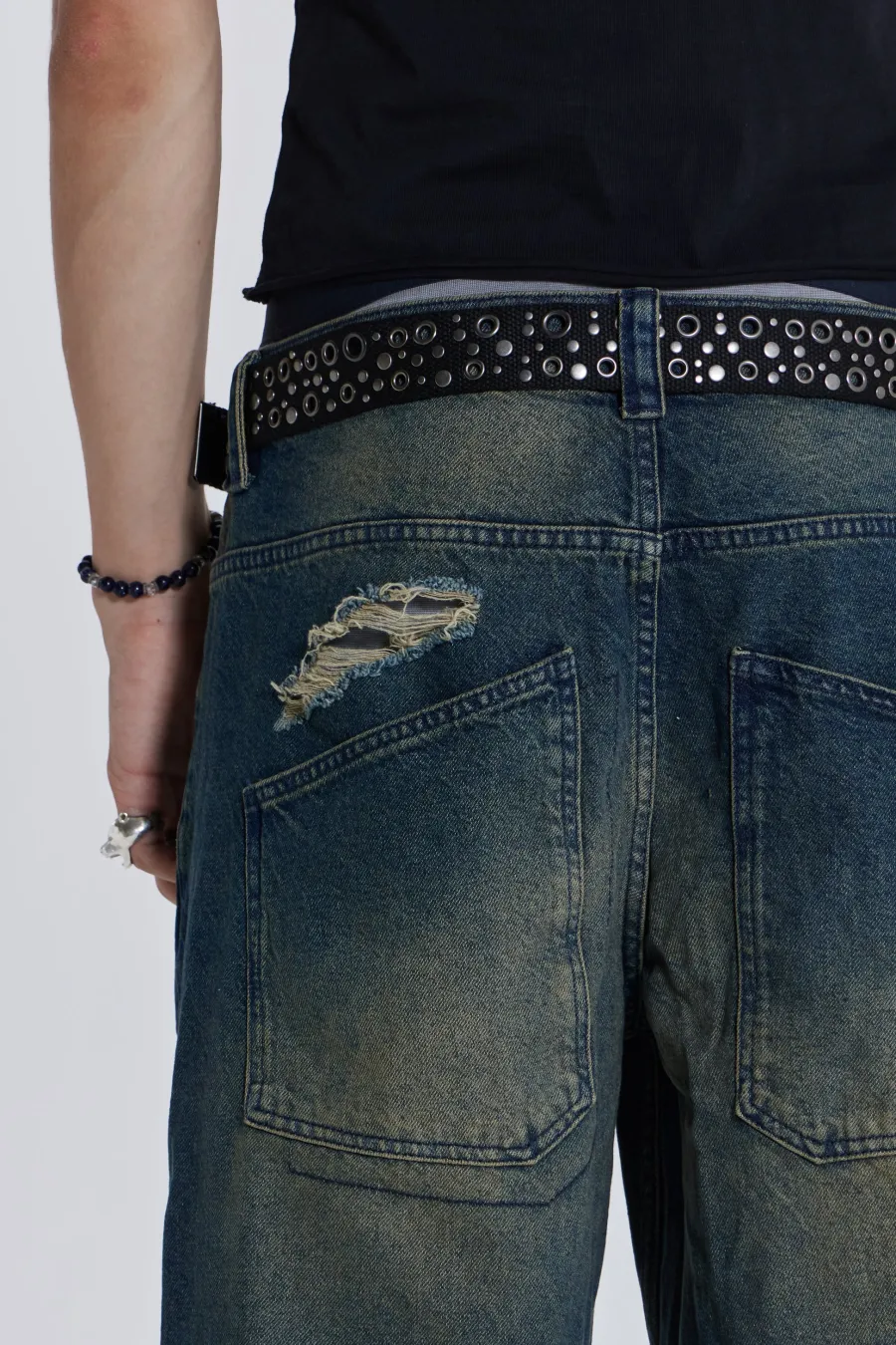 Jaded London Jeans*Washed Blue Busted Colossus Jeans