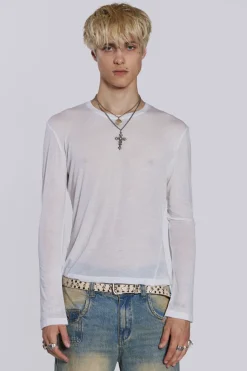 Jaded London T-Shirts*White Mist Long Sleeve