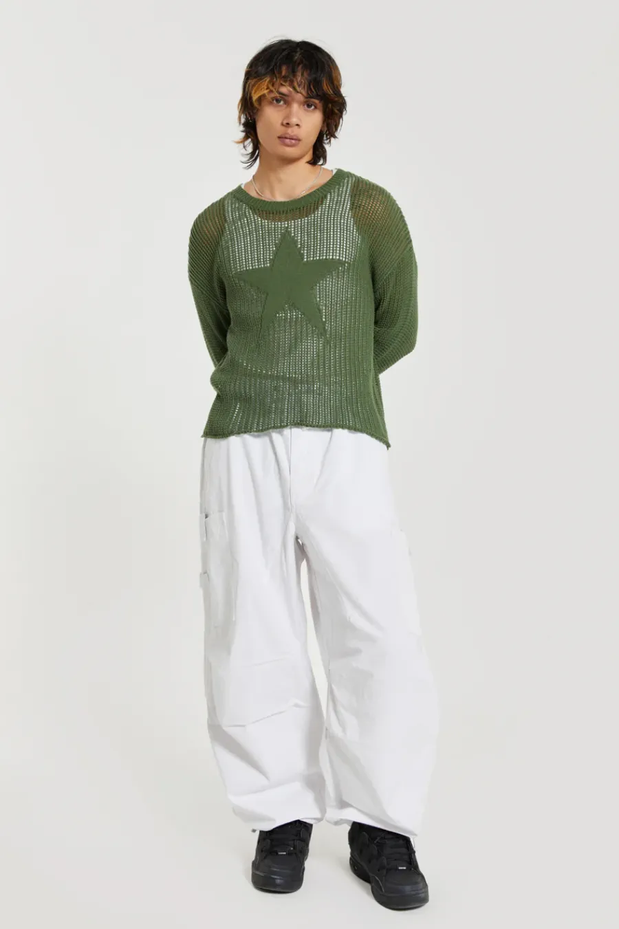 Jaded London Parachute Pants*White Parachute Cargo Pants