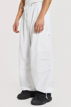 Jaded London Parachute Pants*White Parachute Cargo Pants