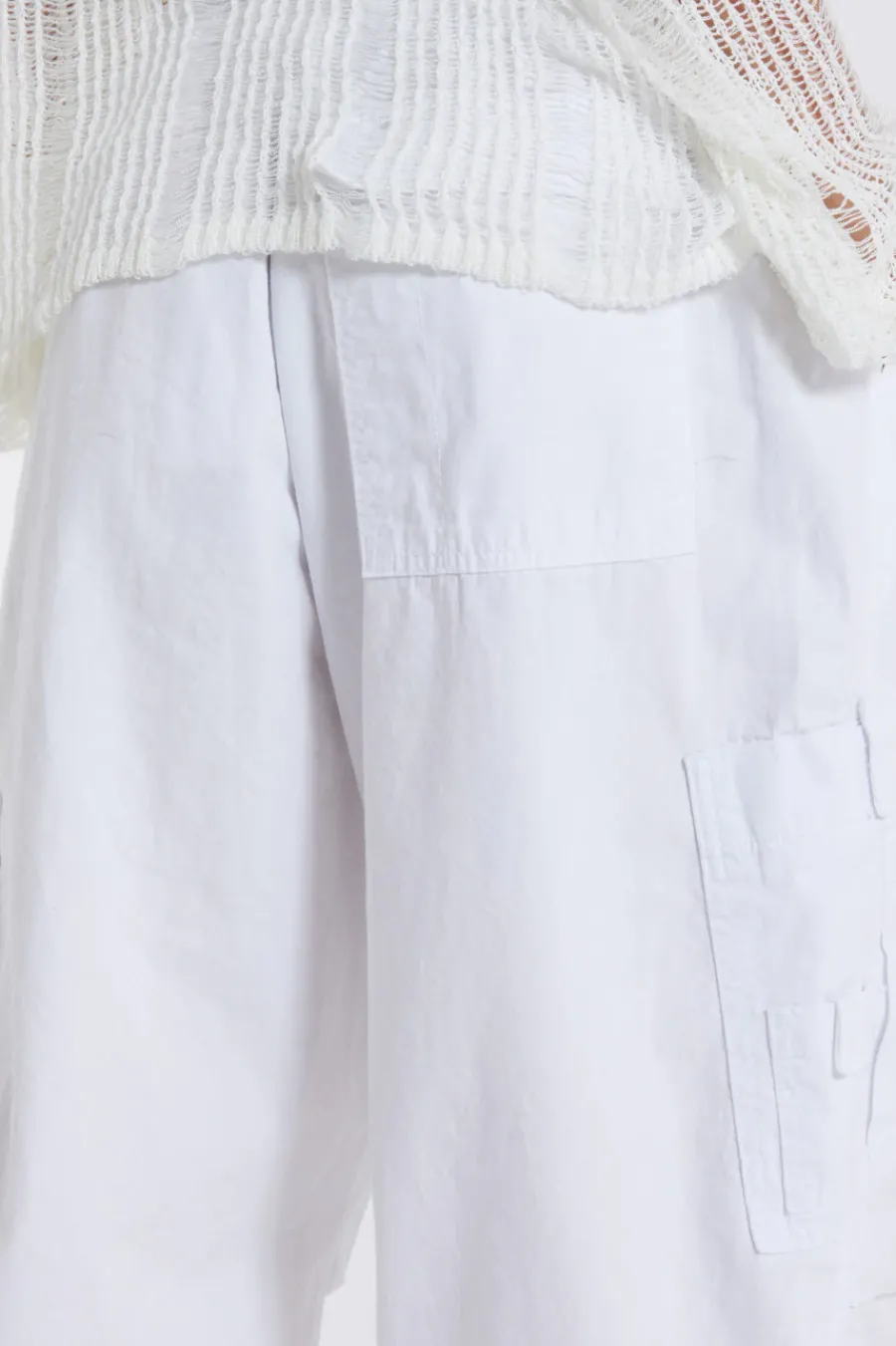 Jaded London Trousers*White Parachute Cargo Pants
