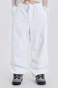 Jaded London Trousers*White Parachute Cargo Pants