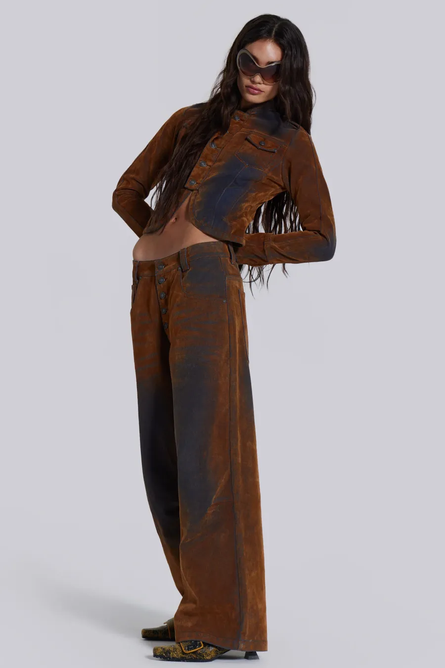 Jaded London *Zebe Velvet Touch Jacket