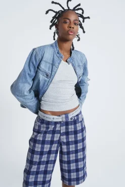 Jaded London Trousers*Zeppelin Checked Jumbo Shorts
